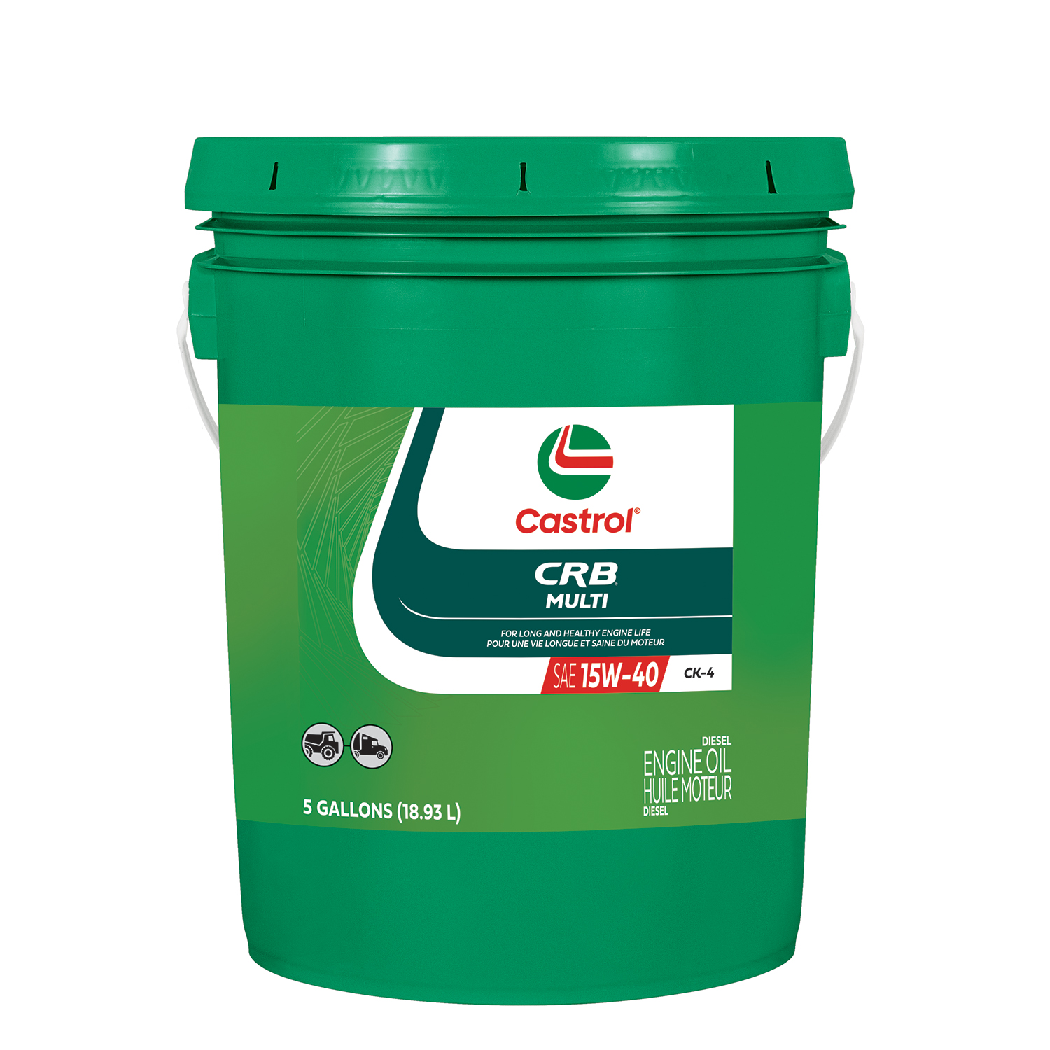 Castrol 15AA49 CRB Heavy Duty Diesel Motor Oil 15W-40 CK-4 - 5